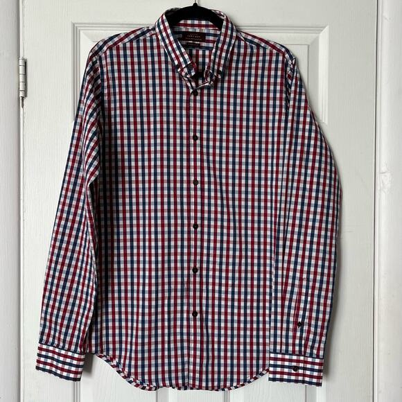 Zara Man Super Slim Fit Plaid Button-Down Shirt - Size L - Picture 1 of 7